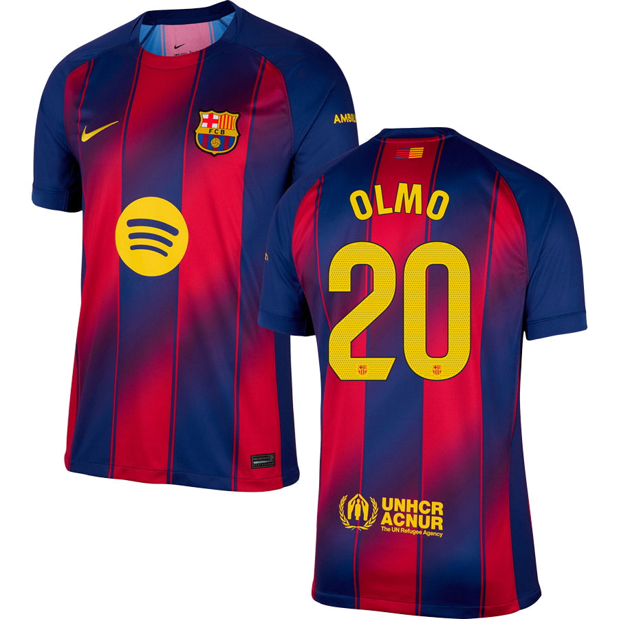 Barcelona FC Home #20 OLMO Jersey 2025/26 Adults